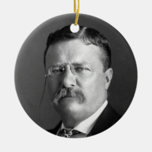 Präsident Theodore Roosevelt Christmas Keramik Ornament