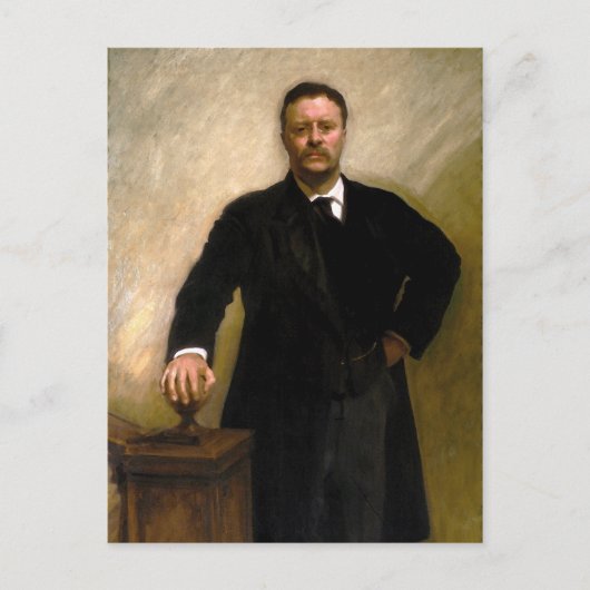 Präsident Theodore Roosevelt John Singer Sargent Postkarte (Vorderseite)