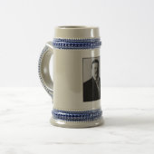 Präsident Theodore Roosevelt Portrait Beer Stein Bierglas (Vorderseite Links)