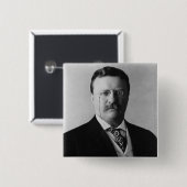 Präsident Theodore Roosevelt Portrait Button (Vorne & Hinten)
