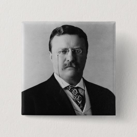 Präsident Theodore Roosevelt Portrait Button (Vorderseite)