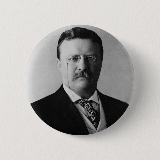 Präsident Theodore Roosevelt Portrait Button (Vorderseite)