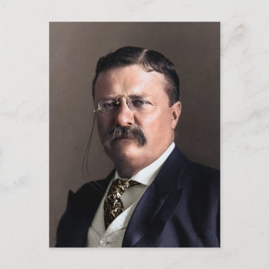 Präsident Theodore Roosevelt Postkarte (Vorderseite)