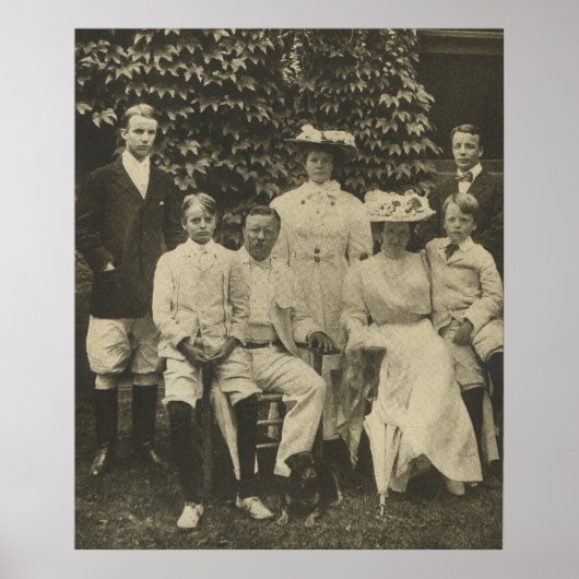 Präsident Theodore Roosevelt und Familie Poster (Vorne)