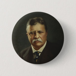 Präsident Theodore Roosevelt von Forbes Lithograp Button