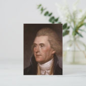 Präsident Thomas Jefferson Postkarte (Stehend Vorderseite)
