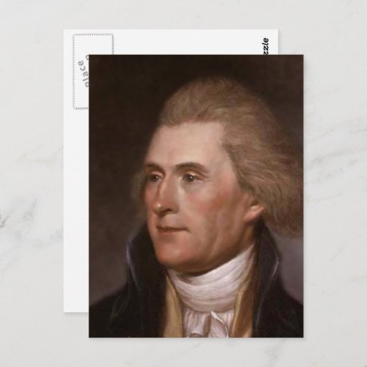 Präsident Thomas Jefferson Postkarte (Vorne/Hinten)