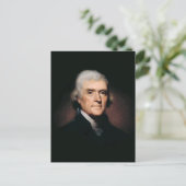 Präsident Thomas Jefferson Postkarte (Stehend Vorderseite)