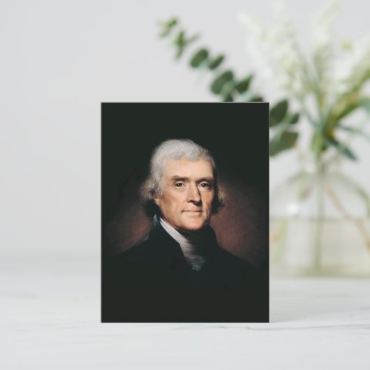 Präsident Thomas Jefferson Postkarte (Stehend Vorderseite)