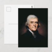 Präsident Thomas Jefferson Postkarte (Vorne/Hinten)