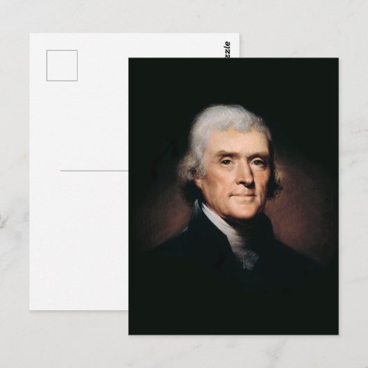 Präsident Thomas Jefferson Postkarte (Vorne/Hinten)