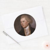 Präsident Thomas Jefferson Runder Aufkleber (Umschlag)