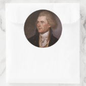 Präsident Thomas Jefferson Runder Aufkleber (Tasche)