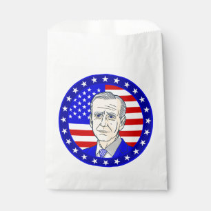 Präsident tritt zwei amerikanische Flagge Geschenktütchen