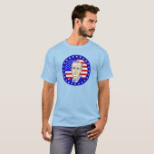 Präsident tritt zwei amerikanische Flagge T-Shirt (Vorne ganz)