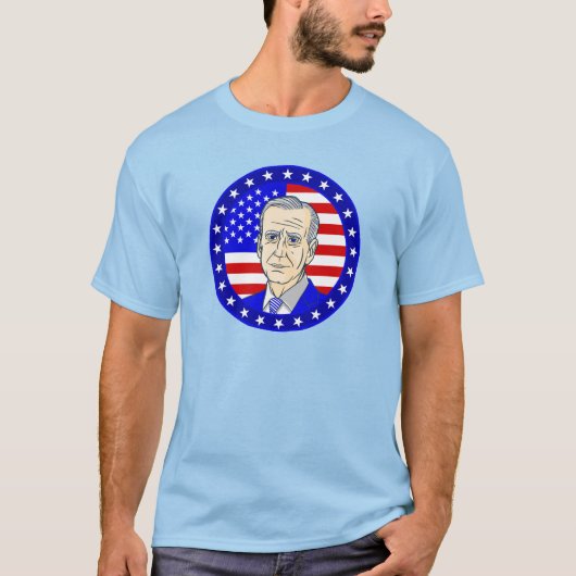 Präsident tritt zwei amerikanische Flagge T-Shirt (Vorderseite)