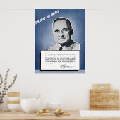 Präsident Truman - spricht für Amerika Poster (Küche)