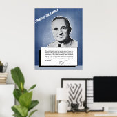 Präsident Truman - spricht für Amerika Poster (Heimbüro)