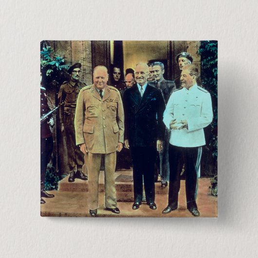 Präsident Truman und Josef Stalin Button (Vorderseite)