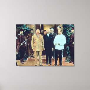 Präsident Truman und Josef Stalin Leinwanddruck