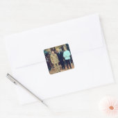 Präsident Truman und Joseph Stalin Quadratischer Aufkleber (Umschlag)