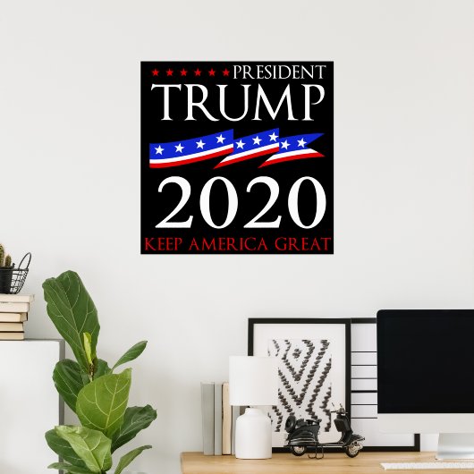 Präsident Trump 2020 Poster (Heimbüro)