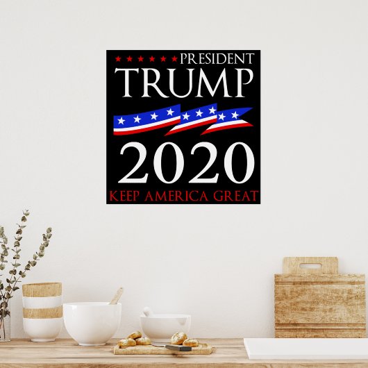 Präsident Trump 2020 Poster (Küche)