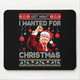 Präsident Trump 2024 Schwarz Uni-Erwachsene Winter Mousepad