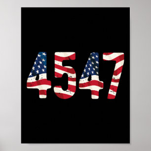 Präsident Trump 2024 Vintag 45 47 USA bedrückte Poster