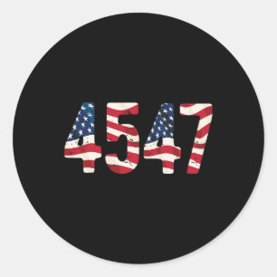 Präsident Trump 2024 Vintage 45 47 USA abgenutzt Runder Aufkleber