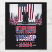 Präsident Trump 2024 Weinetikett (Einzelnes Label)