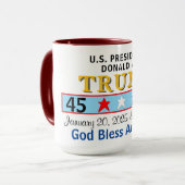 Präsident Trump 45 47 Amtseinführung Tasse (Vorderseite Links)