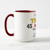 Präsident Trump 45 47 Red White Blue Tasse (Links)