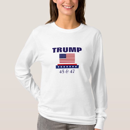PRÄSIDENT TRUMP 45 & 47 T-Shirt (Vorderseite)