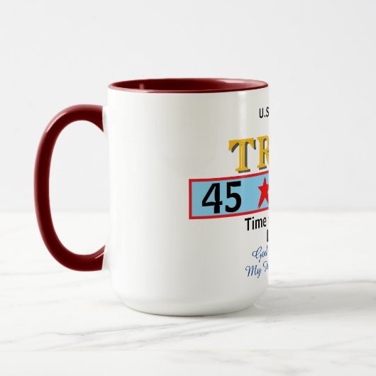 Präsident Trump 45 47 Tasse (Links)