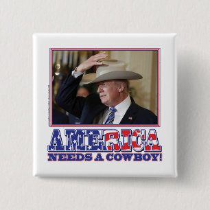 Präsident Trump American Cowboy Button