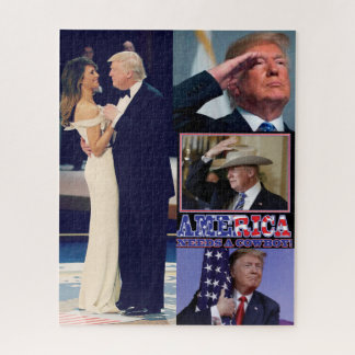 Präsident Trump - Amerika braucht einen Cowboy Puzzle