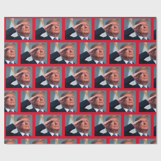 Präsident Trump - Amerika groß machen Geschenkpapier (Flach)