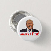 Präsident Trump: Amerika zuerst! Button (Vorne & Hinten)