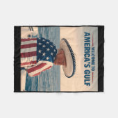 Präsident Trump Amerikas Golf-Mexiko Sombrero Ame Fleecedecke (Vorderseite (Horizontal))