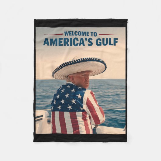 Präsident Trump Amerikas Golf-Mexiko Sombrero Ame Fleecedecke (Vorderseite)