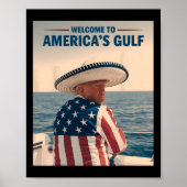 Präsident Trump Amerikas Golf-Mexiko Sombrero Ame Poster (Vorne)