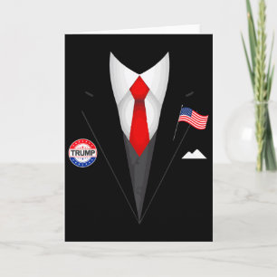 Präsident Trump Anzug Halloween Lazy Kostüm 1  Karte