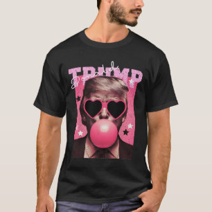 Präsident Trump bläst Blase Gum Funny Pink Bubb T-Shirt