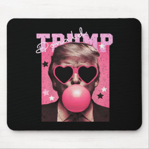 Präsident Trump bläst Bubble Gum Funny Pink Bubb Mousepad