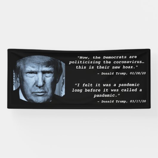 Präsident Trump Corona-Virus-Zitate Banner (Horizontal)