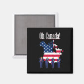 Präsident Trump Dance Oh Canada Map American Flag Magnet (Vorderseite/Rückseite)