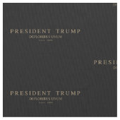 Präsident Trump. Deploribus Unum. Stoff (Nahaufnahme)