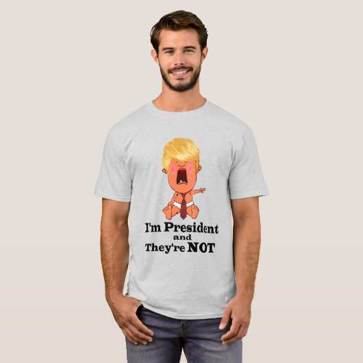 Präsident Trump, Donald Trump, Cry Baby, Man Child T-Shirt (Vorne ganz)