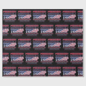 Präsident Trump Einweihung 2025 Geschenkpapier (Flach)